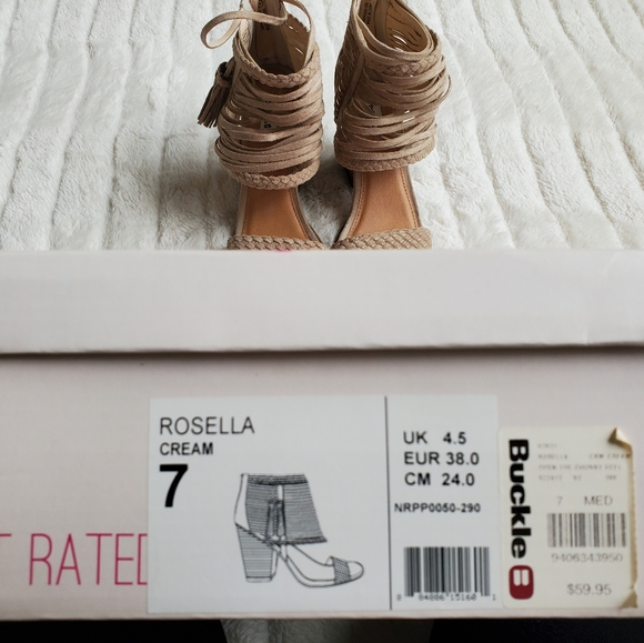 Not Rated Rosella Cream Open Toe Chunky Heels from Buckle - Picture 13 of 13